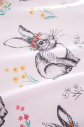 Catherine Lansfield 'Bunny Tails Ditsy Flowers' Reversible Duvet Cover Set in Pink - Size: Junior - thumbnail 5