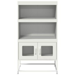 Berkfield Home Highboard White 68x39x123 cm Steel - Size: 68 x 39 x 123 cm - thumbnail 5