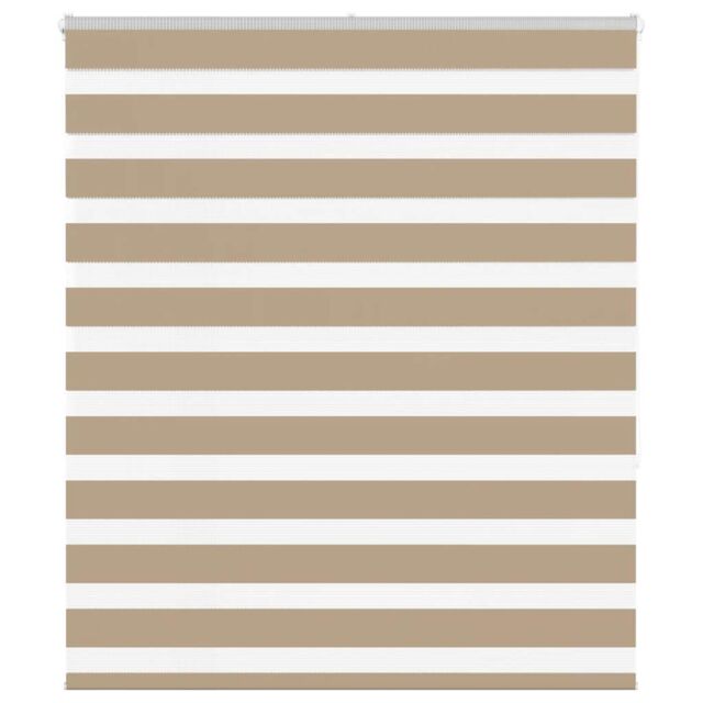 Berkfield Home Zebra Blind Sand Brown 125x150 cm Fabric Width 120.9 cm Polyester - image 1