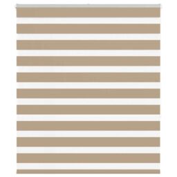 Berkfield Home Zebra Blind Sand Brown 125x150 cm Fabric Width 120.9 cm Polyester - thumbnail 1