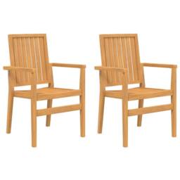 Berkfield Home 3 Piece Garden Dining Set Solid Wood Teak in Brown - thumbnail 3