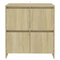 Berkfield Home Sideboards 2 pcs Sonoma Oak 70x41x75 cm Engineered Wood in Brown - Size: 70 x 41 x 75 cm - thumbnail 3