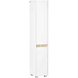Kleankin Tall Bathroom Cabinet Modern Freestanding Tallboy Adjustable Shelves in White - thumbnail 2