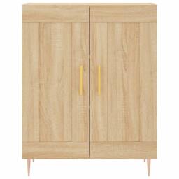 Berkfield Home Highboard Sonoma Oak 69.5x34x180 cm Engineered Wood in Light Brown - thumbnail 8