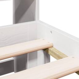 Berkfield Home Bookcase Bed without Mattress White 160x200cm Solid Wood Pine - Size: 160x200 cm - thumbnail 9