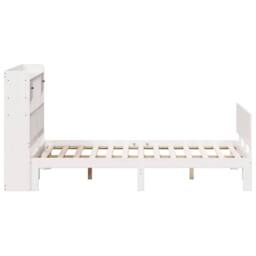 Berkfield Home Bookcase Bed without Mattress White 160x200cm Solid Wood Pine - Size: 160x200 cm - thumbnail 5