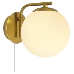 SPETLEK Modern Indoor Brass Wall Light with Pull in White - thumbnail 2