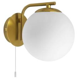 SPETLEK Modern Indoor Brass Wall Light with Pull in White - thumbnail 1