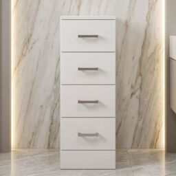 Balterley Slimline 4 Drawer Unit Gloss White 300mm - thumbnail 9