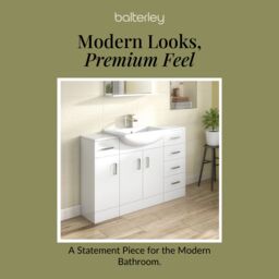 Balterley Slimline 4 Drawer Unit Gloss White 300mm - thumbnail 7