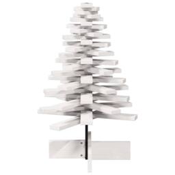 Berkfield Home Wooden Christmas Tree for Decoration White 80 cm Solid Wood Pine - thumbnail 4