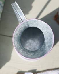 Dibor Lavender Meadow Metal Pitcher Jug Flower Vase in Grey - Size: Large - thumbnail 4