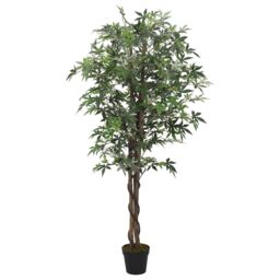 Berkfield Home Artificial Maple Tree 672 Leaves 180 cm Green - thumbnail 1