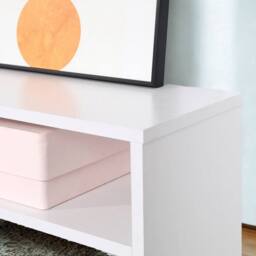 Pirlo Plush 3 Drawer Hallway Shoe Storage Cabinet With Shelf White - thumbnail 5
