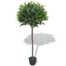 Berkfield Home Artificial Bay Tree Plant with Pot 125 cm Green - thumbnail 1