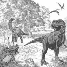 Superfresco Easy Jurassic Dino Mono Print To Order 3m x 2.8m Mural in White - thumbnail 2