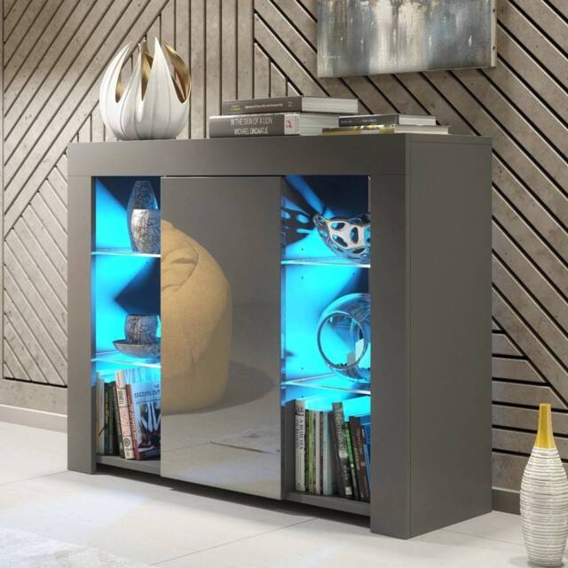 SPETLEK TV Unit Display Grey Matt Body Grey Gloss Fronts - Size: 0.6m2 - image 1