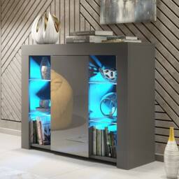 SPETLEK TV Unit Display Grey Matt Body Grey Gloss Fronts - Size: 0.6m2 - thumbnail 1