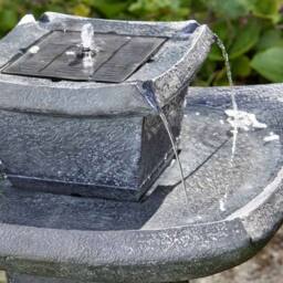 Marco Paul Large Solar Water Fountain Garden Feature - Pagoda in Grey - thumbnail 2