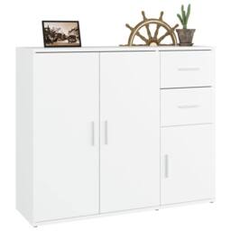 Berkfield Home Sideboard White 91x29.5x75 cm Engineered Wood - thumbnail 5