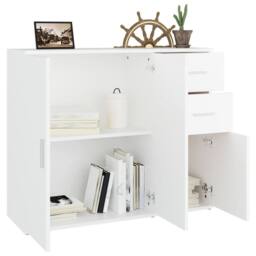 Berkfield Home Sideboard White 91x29.5x75 cm Engineered Wood - thumbnail 4