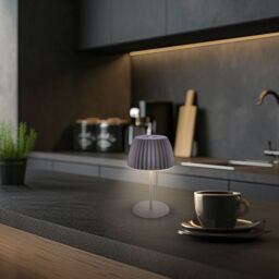 BRILONER Riffle Dimmable Rechargeable USB C Design Award LED Table Lamp in Black - thumbnail 7