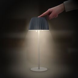 BRILONER Riffle Dimmable Rechargeable USB C Design Award LED Table Lamp in Black - thumbnail 4
