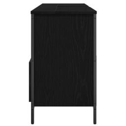 Berkfield Home Decorative Bathroom Basin Cabinet with Drawers Black Oak 90x34.5x60 cm - thumbnail 7