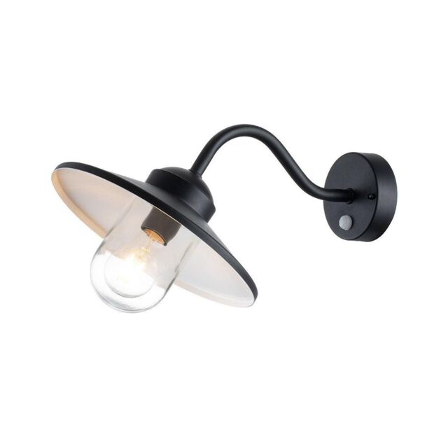 Netlighting Klampenborg Outdoor Dome Wall Lamp Black IP44 - image 1