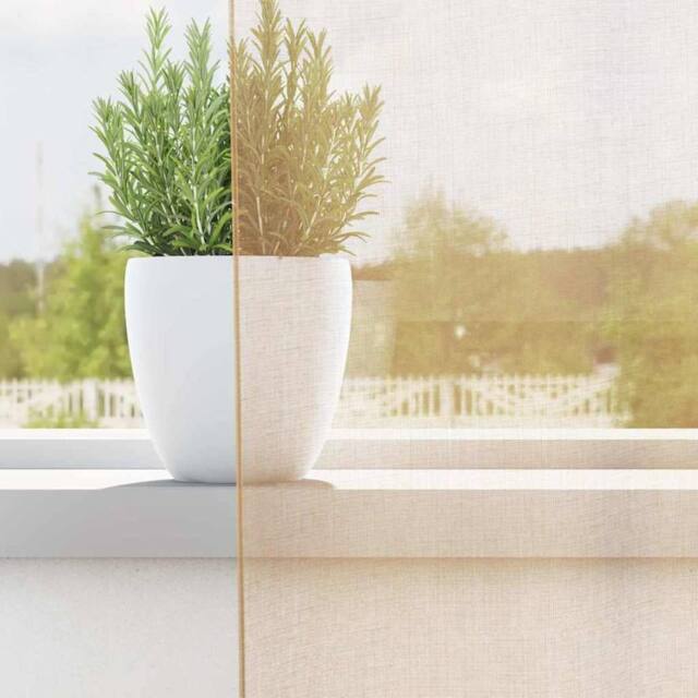 Berkfield Home Voile Curtains with Rod Pockets 2 pcs Sand in Light Sand - image 1