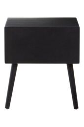 Orsina Cebu Black Side Table with Rattan Drawer - thumbnail 2