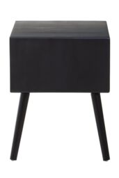 Orsina Cebu Black Side Table with Rattan Drawer - thumbnail 3