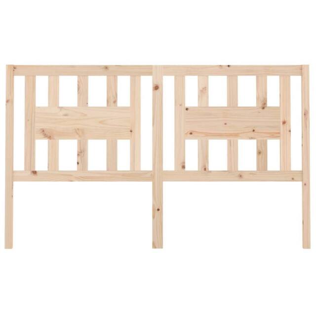Berkfield Home Headboard 166x4x100 cm Solid Wood Pine in Natural - Size: 166 x 4 x 100 cm - image 1