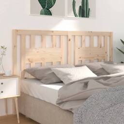 Berkfield Home Headboard 166x4x100 cm Solid Wood Pine in Natural - Size: 166 x 4 x 100 cm - thumbnail 2