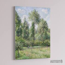 "Artery8 Eragny Poplars Landscape Camille Pissarro Canvas Wall Art - Size: W18"" x H24""" - thumbnail 2
