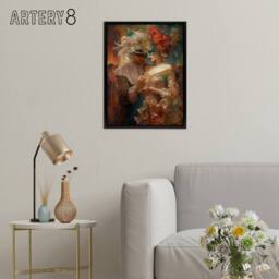"Artery8 Venetian Masked Ball Romantic Framed Canvas Wall Art Print - Size: W12"" x H16""" - thumbnail 3