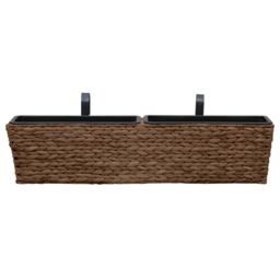 Berkfield Home Garden Planters 2 pcs Water Hyacinth Brown - thumbnail 6