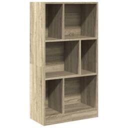 Berkfield Home Bookcase Sonoma Oak 57x28.5x107.5 cm Engineered Wood in Light Brown - thumbnail 1