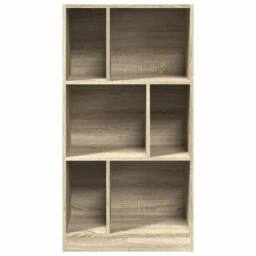 Berkfield Home Bookcase Sonoma Oak 57x28.5x107.5 cm Engineered Wood in Light Brown - thumbnail 4