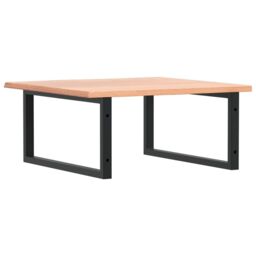 Berkfield Home Basin Shelf Wall Mounted Steel & Solid Wood Oak in Brown - thumbnail 6
