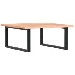 Berkfield Home Basin Shelf Wall Mounted Steel & Solid Wood Oak in Brown - thumbnail 2