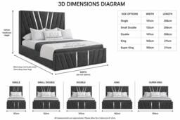 Stratus Interiors Victor Gold Velvet Gas Lift Storage Bed Frame, Super King 6ft Cream - thumbnail 3