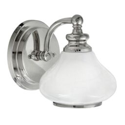 Netlighting Ainsley 1 Light Indoor Wall Light Polished Chrome IP44 G9 in Grey - thumbnail 1