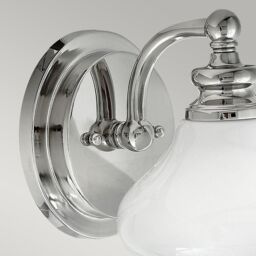 Netlighting Ainsley 1 Light Indoor Wall Light Polished Chrome IP44 G9 in Grey - thumbnail 2