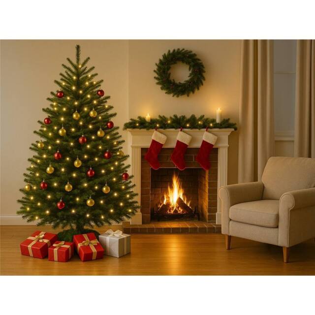 Clifton Premier Norway Spruce Christmas Tree - Fresh Cut - 1.25m - 1.5m (4 - 5ft) in Green - image 1