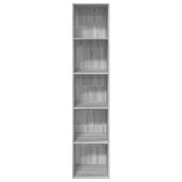 Berkfield Home Bookcase Grey Sonoma 40x30x189 cm Engineered Wood - Size: 40 x 30 x 189 cm - thumbnail 4