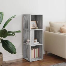Berkfield Home Corner Cabinet Grey Sonoma 33x33x100 cm Engineered Wood - Size: 33 x 33 x 100 cm - thumbnail 3