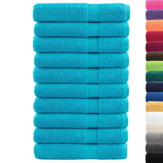 Berkfield Home Premium Towels SOLUND 10 pcs Turquoise 100x200 cm 600 gsm - image 1