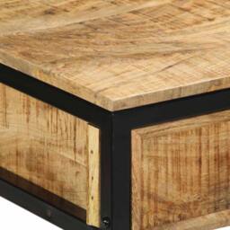 Berkfield Home Modern Desk 105x50x75 cm Solid Wood Mango in Brown - Size: 105 x 50 x 75 cm - thumbnail 8