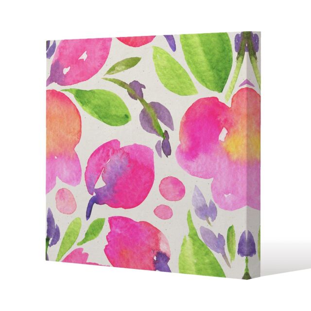 Benjamin Tate Design Botanical background (Canvas Print) / 46 x 46 x 4cm in Natural - Size: 46 x 46 x 4 cm - image 1